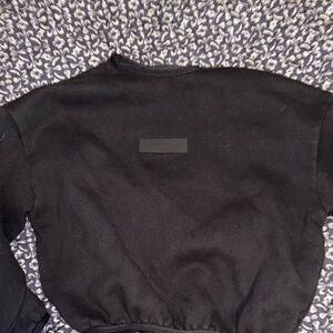 Essentials Gray Logo Patch Crewneck